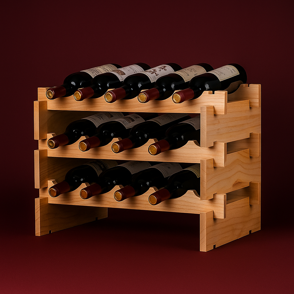 Casier et range bouteille en bois