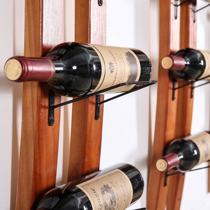 Range bouteille bois vertical