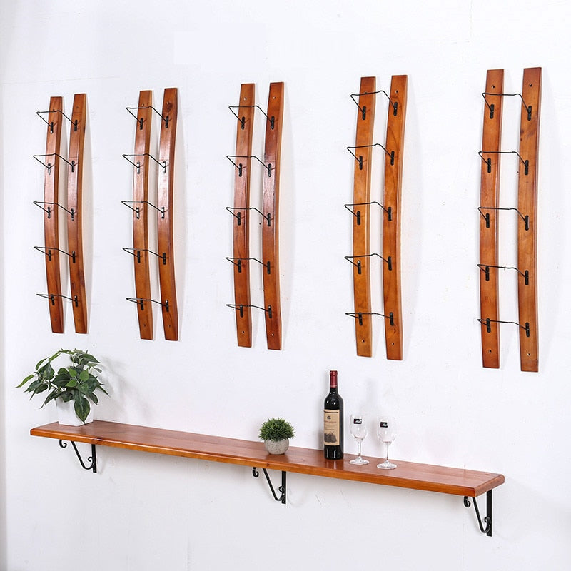 Range bouteille bois vertical
