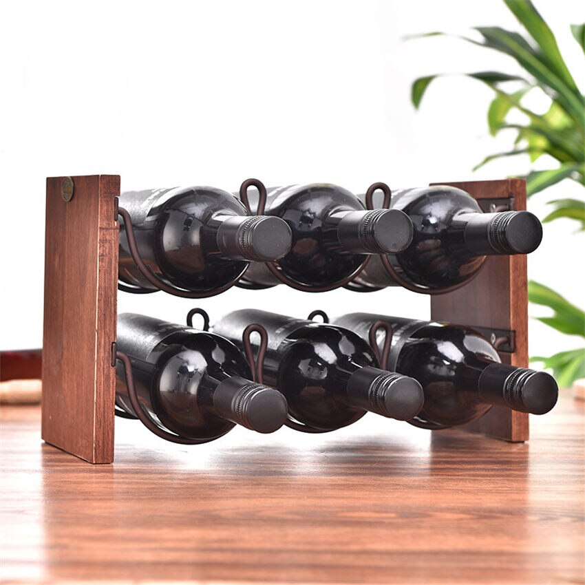 Porte Bouteille Métal et Bois