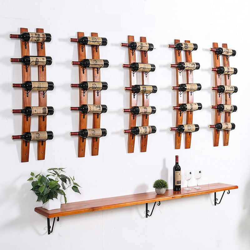 Range bouteille bois vertical