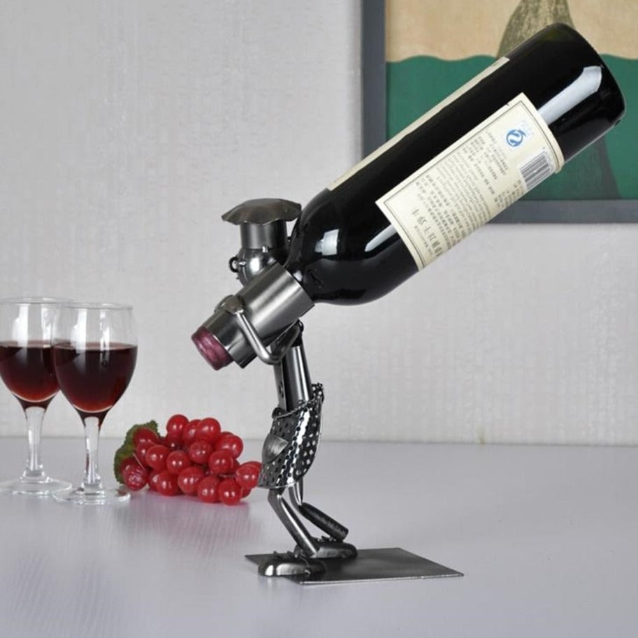 Porte Bouteille en Fer Personnage