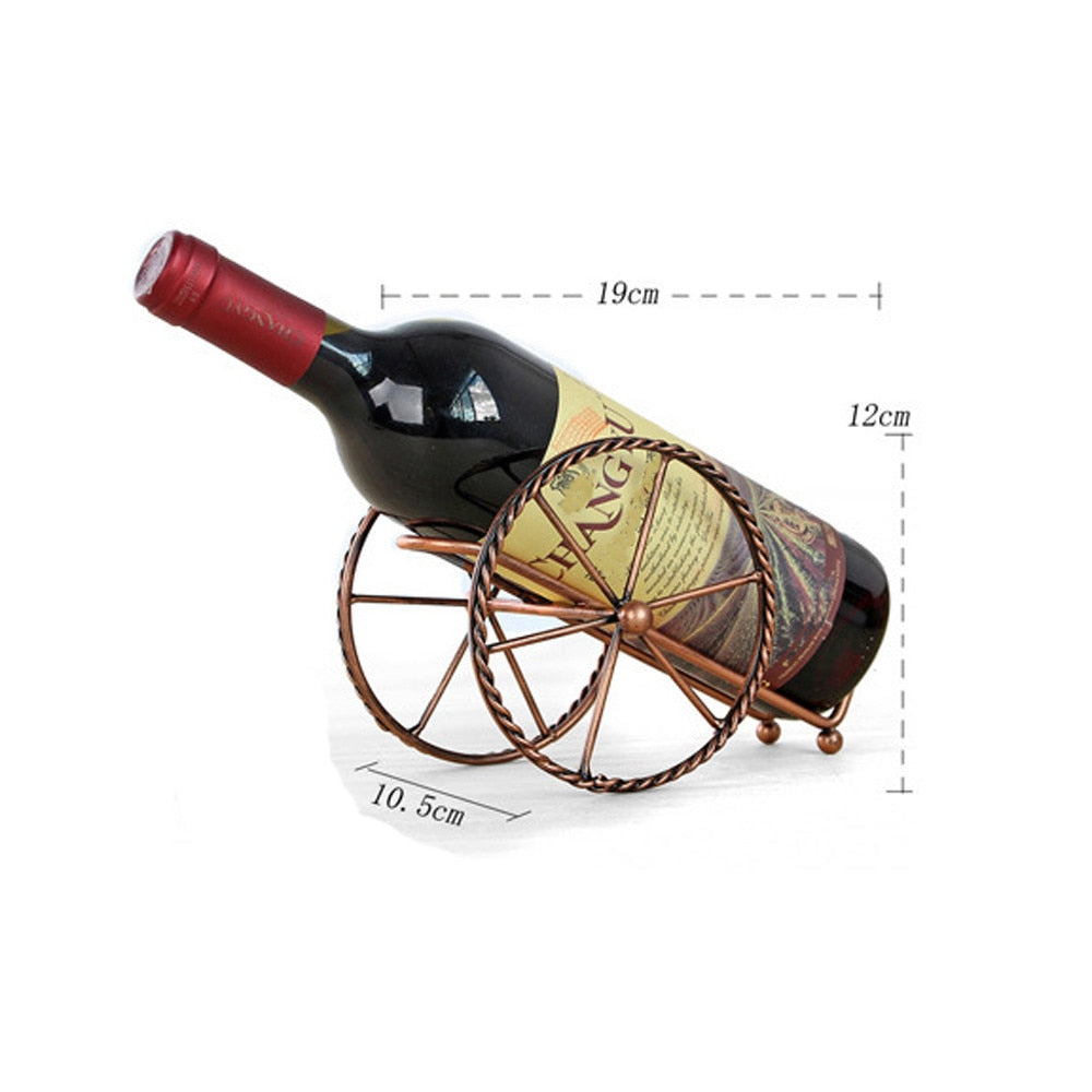 Porte bouteille de vin en forme de support de canon