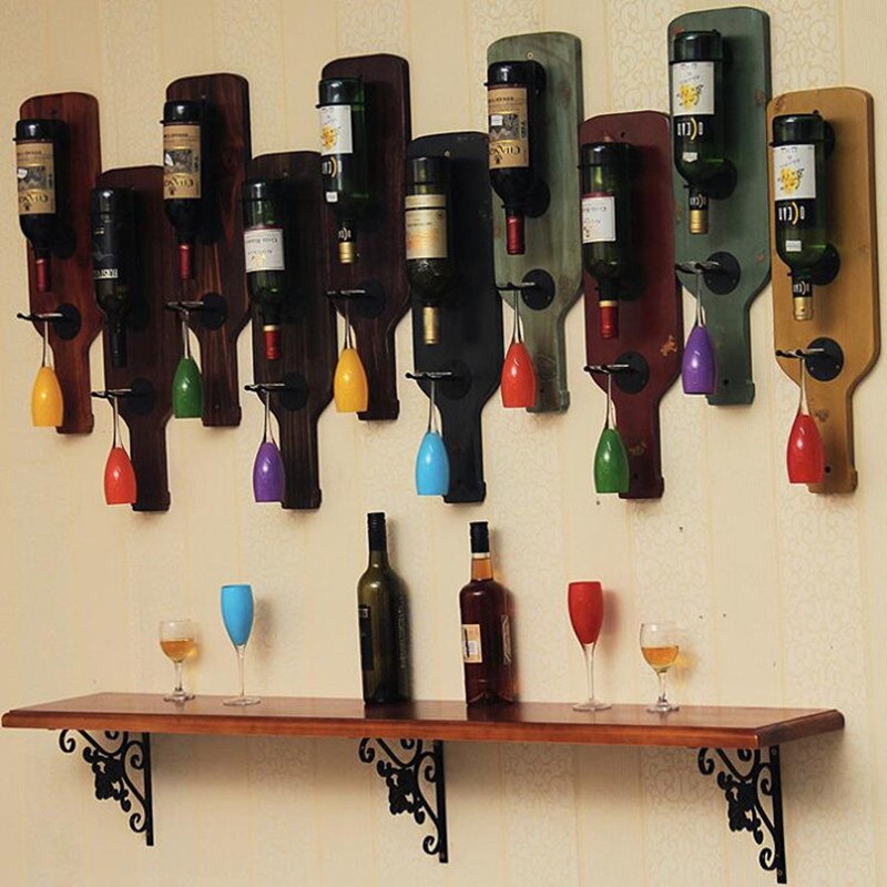 Porte Bouteille Bar Mural