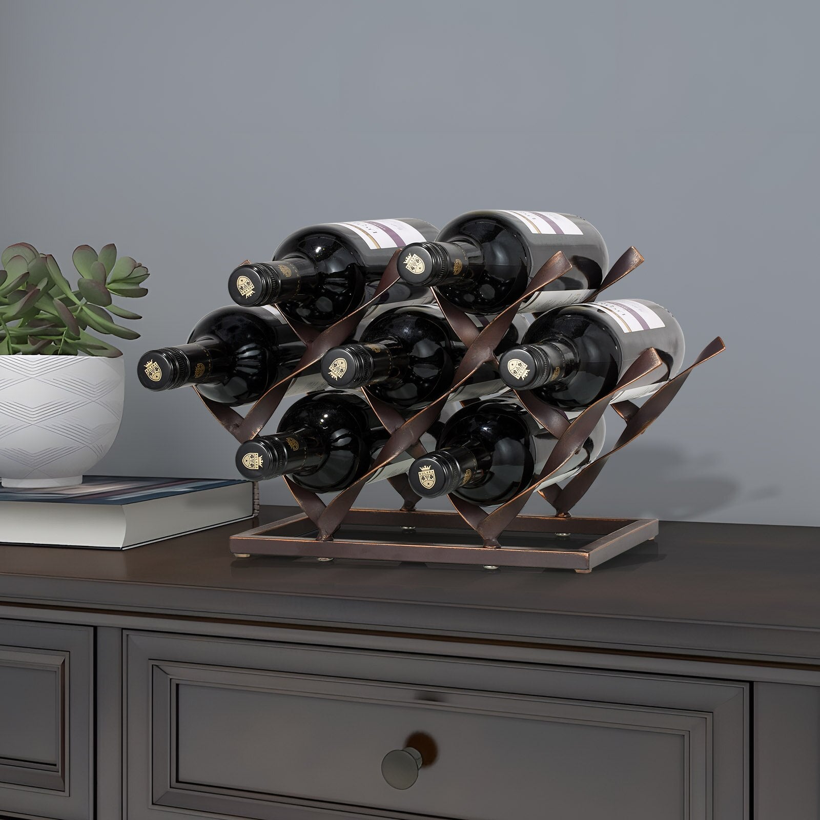 Porte Bouteille Gris